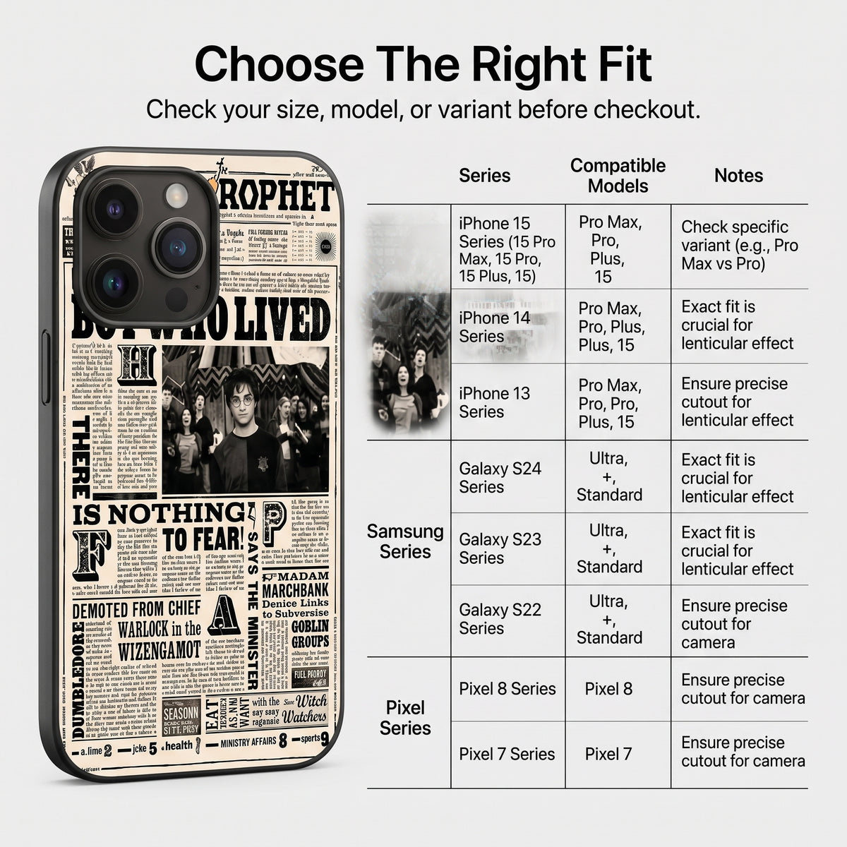 Harry Potter Lenticular Phone Case